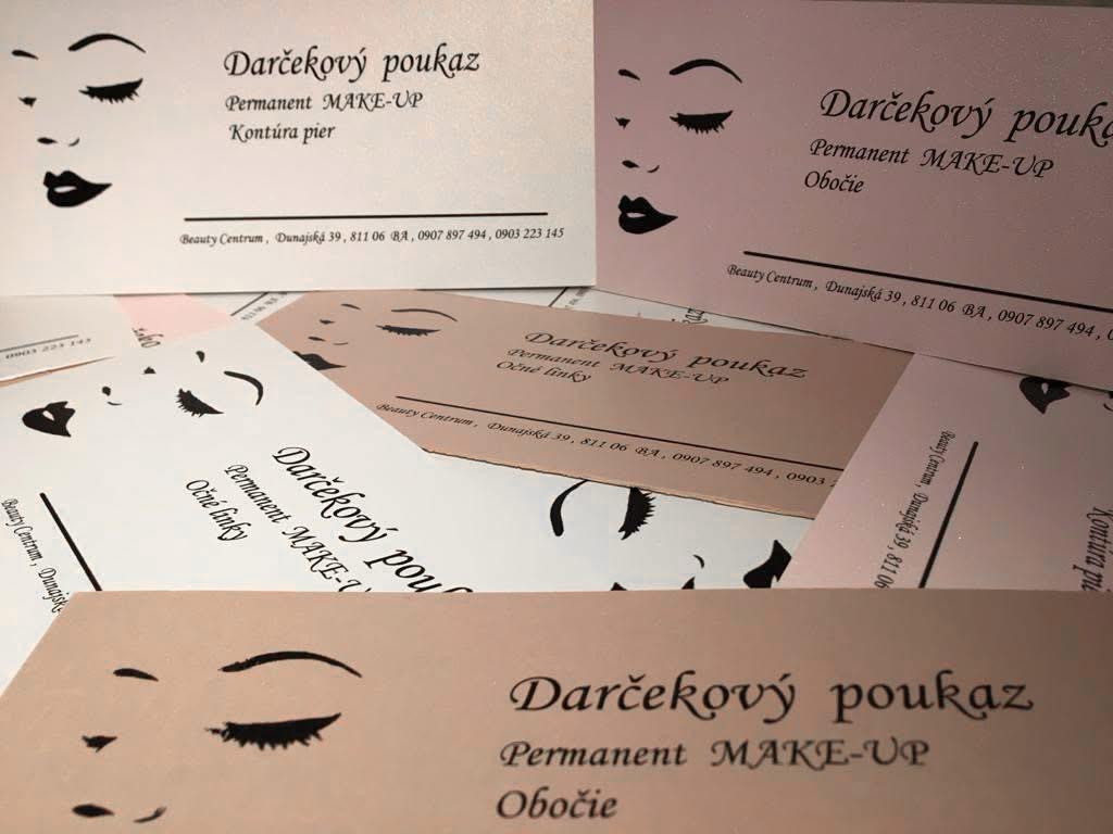 Darčeková poukážka na permanentný make up